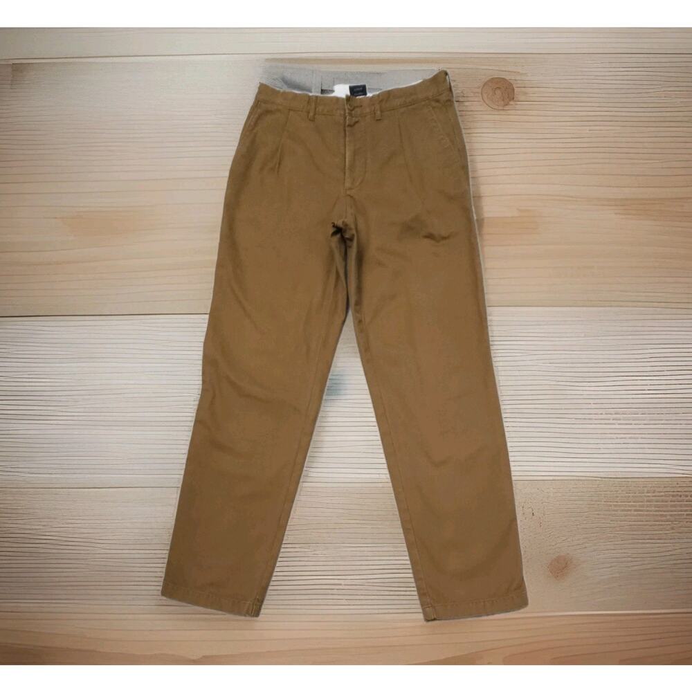J.Crew Pleated Relaxed Cotton Canvas Trousers Pants Recycled Cotton 29(31×31)